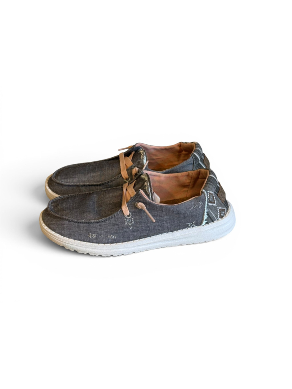 Hey Dude Wendy Boho Grey Slip On Shoes Women’s Size 7 Casual Comfort Lightweight - Picture 2 of 10